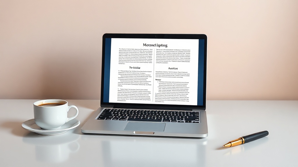 A clean, professional workspace showing an AI eBook generator interface on a laptop screen for self-publishing authors.