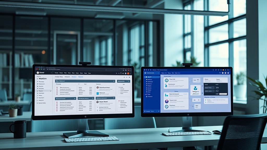 A split-screen view showing Copy.ai marketing automation workflows and Notion AI document collaboration for content teams.
