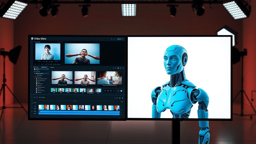 Comparing Descript and HeyGen software for professional AI video production.