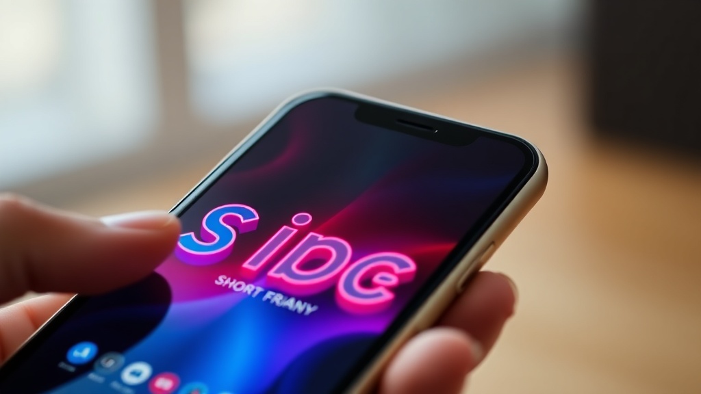 Smartphone displaying a short-form video with professional AI-generated subtitles for social media engagement.