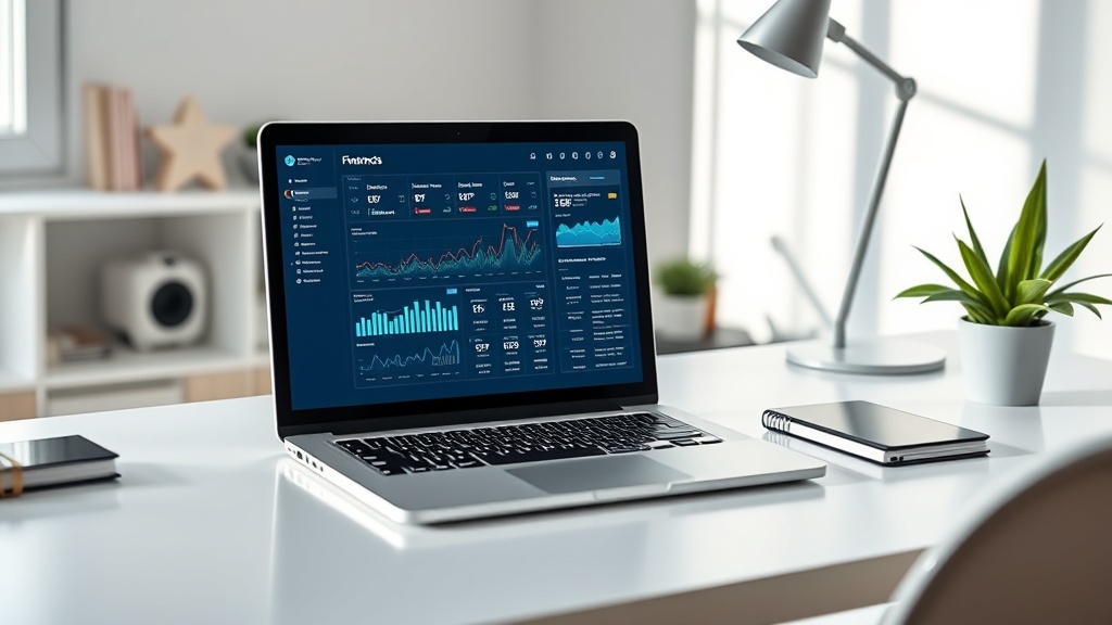 Professional using an AI invoice generation tool on a laptop to automate business billing.