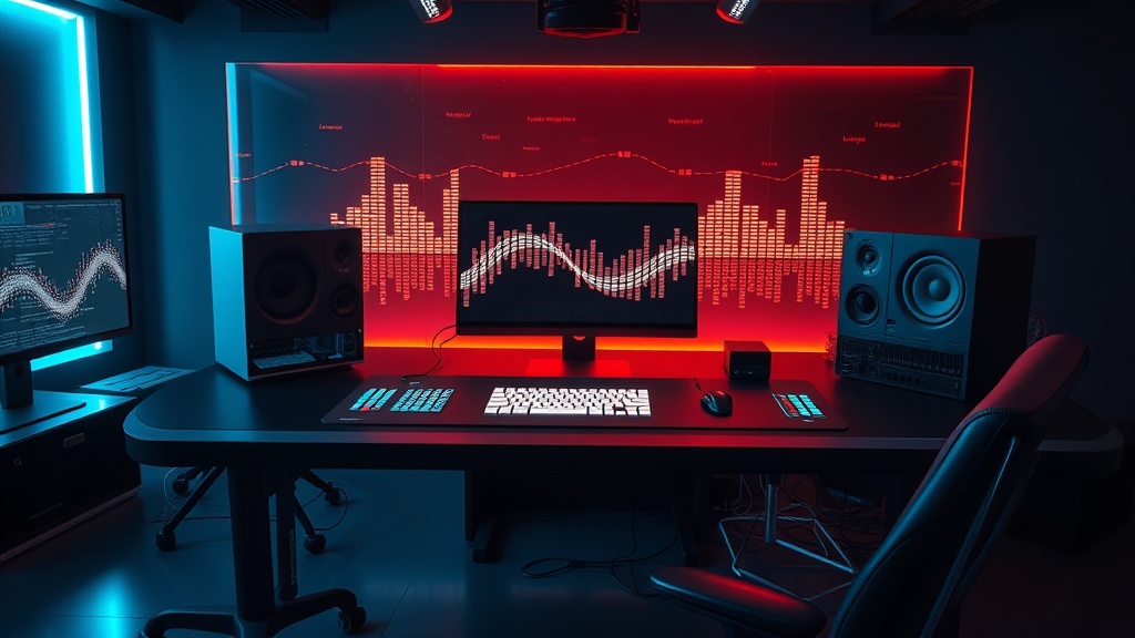 Comparison of Grok vs Suno AI tools for creative content generation in a modern studio environment.