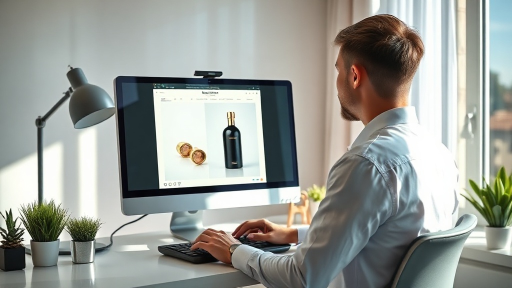 Professional graphic designer using AI software to remove a background from a product image.
